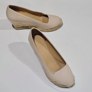Elegant Cream Wedge Shoes